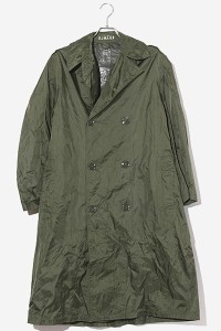 【中古】US.ARMY 米軍 GREEN SHADE M-2 ナイロン ラバーコーティング ダブルレインコート GREEN グリーン /◆ メンズ