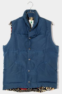 【中古】SIERRA DESIGNS シェラデザイン SIZE:M 総柄 ダウンベスト BLUE ブルー 7985G /● メンズ