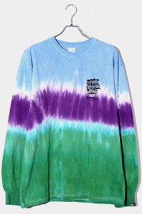 【中古】未使用品 Thisisneverthat SIZE:L Tie Dye Stripe LS Top 長袖Tシャツ Sky Blue スカイブルー /● メンズ