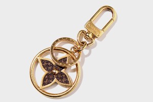 【中古】LOUIS VUITTON ルイヴィトン ポルト クレ LV トレジャード キーホルダー キーリング バッグチャーム M00816