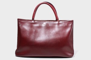 【中古】FURLA フルラ レザー ハンド トートバッグ Burgundy バーガンディ /◆☆ レディース