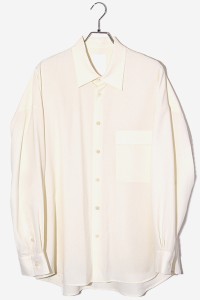 【中古】WhoWhat フーワット WIDE SHIRTS ウール ワイドシャツ 長袖シャツ M WHITE ホワイト /◆ メンズ