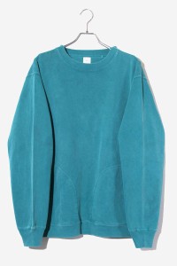 【中古】Si エスアイ moss stitch pigment sweat コットン クルーネック トレーナー 3  エメラルド /◆ メンズ