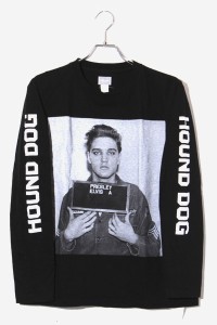 【中古】Deluxe × ELVIS PRESLEY HOUND DOG ハウンドドッグ 長袖Tシャツ M BLACK ブラック 17ADSP2452 /◆ メンズ