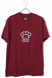 【中古】23AW ワコマリア ジョニー SIZE:L CREW NECK T-SHIRT プリント 半袖Tシャツ BURGUNDY /● メンズ