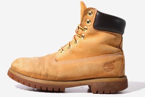 【中古】26.5?p Timberland 6INCH PREMIUM WATERPROOF BOOT イエローブーツ US8.5 WHEAT /◆ メンズ