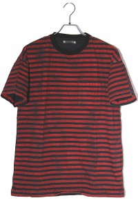 【中古】マインデニム Hazy Border S/S Denim T-SH ボーダー デニム 半袖Tシャツ 1 RED レッド 2006-4001 /● メンズ