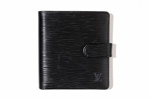 【中古】LOUIS VUITTON ルイヴィトン エピ ポルト・ビエ・コンパクト 二つ折り財布 ノワール M63552 /● レディース