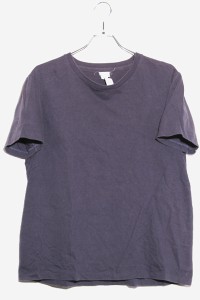 【中古】YAECA STOCK 丸胴 CREW NECK T-SHIRTS クルーネック Ｔシャツ コットン 半袖 カットソー S CHARCOAL /◆