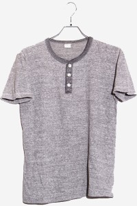 【中古】ENTRY SG SONORA ソノラ コットン ヘンリーネック 半袖Tシャツ M IRON GREY アイアングレー /◆ メンズ