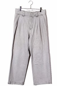 【中古】2023SS FARAH ファーラー SIZE:32 Three-tuck Wide Pants スリータック ワイドパンツ GRAY グレー /◆ メンズ