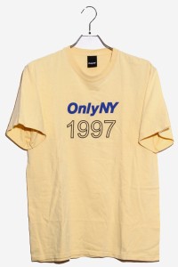 【中古】ONLY NY raining T-shirt レイニング Tシャツ コットン カットソー M ダンデライオンイエロー /◆
