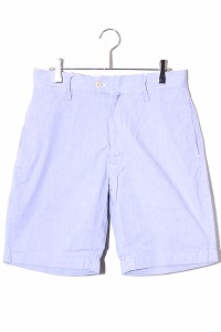 【中古】Deluxe デラックス ストライプ ショーツ ショートパンツ S BLUE ブルー /◆ メンズ