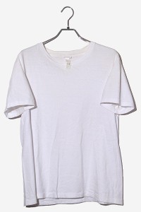 【中古】YAECA STOCK 丸胴 CREW NECK T SHIRTS クルーネック Tシャツ コットン 半袖 カットソー S ホワイト /◆