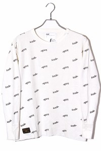 【中古】WTAPS × VANS ダブルタップス バンズ ワッフル サーマル クルーネック 長袖Tシャツ M ホワイト /◆ メンズ