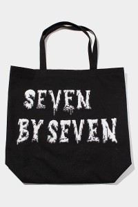 【中古】SEVEN BY SEVEN セブン バイ セブン ロゴプリント キャンバス トートバッグ BLACK ブラック /◆ メンズ