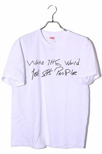【中古】19SS Supreme シュプリーム SIZE:S Buju Banton Wake The World Tee ロゴ 半袖Tシャツ White /● メンズ