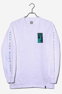 【中古】HUF The HUF Type Long Sleeve T-Shirt ザ タイプ ロングスリーブ Tシャツ M WHITE /◆ メンズ