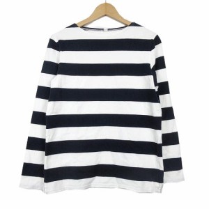 中古 ユニクロ Uniqlo Tシャツ 長袖 ボーダー ボートネック カットソー S ネイビー 白 25 9 メンズの通販はau Wowma ワウマ ブランド古着のベクトル 商品ロットナンバー