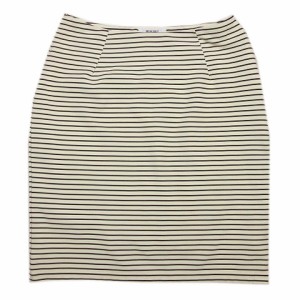 【中古】ナチュラルビューティーベーシック NATURAL BEAUTY BASIC タイトスカート ショート丈 ミニ ボーダー S