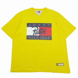 【中古】2022年 トミーヒルフィガー × パタ TOMMY HILFIGER × Patta ロゴ プリント Tシャツ 半袖 クルーネック