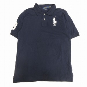 【中古】美品 ポロ ラルフローレン POLO RALPH LAUREN ポニー ロゴ 刺繍 ポロシャツ 半袖 鹿の子 ナンバリング