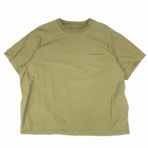 【中古】23SS ビームスボーイ BEAMS BOY タイプライター ビッグ リブ プルオーバー シャツ 半袖 胸ポケ クルーネック