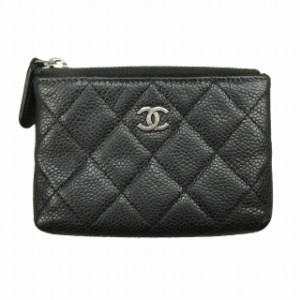 【中古】シャネル CHANEL ココマーク キャビアスキン マトラッセ コインケース カードケース マルチパース