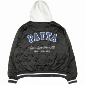 【中古】美品 23AW パタ PATTA × ビームス BEAMS別注 フーデッド ボンバー ジャケット ブルゾン アウター ロゴ XXL