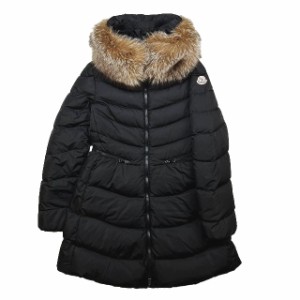 【中古】美品 17aw モンクレール MONCLER MIRIELON ダウン コート ジャケット ブルーフロストフォックス ファー 2 黒