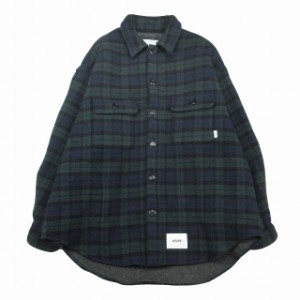 【中古】美品 21AW ダブルタップス WCPO 02 JACKET WOPO MOSSER TEXTILE CRST オーバー シャツ ジャケット チェック