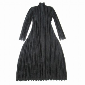 【中古】美品 00aw vintage イッセイミヤケ Velour Pleated Dress ベロアプリーツドレス 変形 ロングワンピース