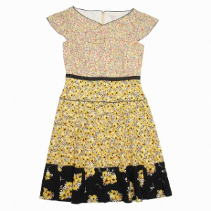 【中古】極美品 18aw トッカ TOCCA LADY DAHLIA レディダリア 花柄 ドレス ワンピース プリーツスカート/◎ME2