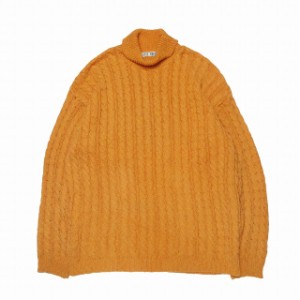 【中古】カーサ モーダ CASA MODA タートルネック コットン ニット ケーブル編み セーター/2 メンズ 