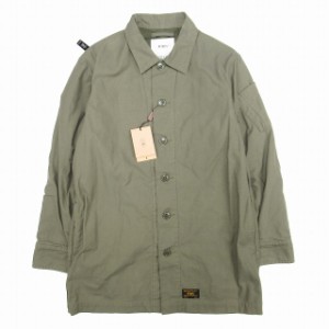 【中古】未使用品 17aw WTAPS BUDS LONG JACKET.CONY.SATIN ミリタリー ロングジャケット コットンナイロン