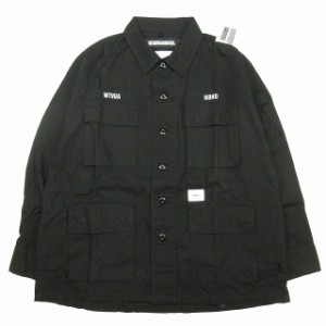 【中古】未使用品 19AW ダブルタップス × ネイバーフッド WTAPS × NEIGHBORHOOD JUNGLE LS SHIRT ジャングル シャツ