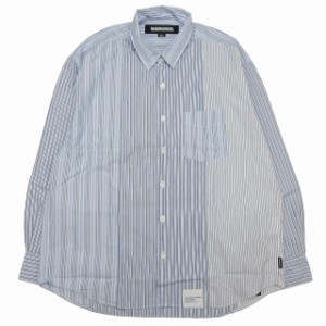 【中古】未使用品 23SS ネイバーフッド NEIGHBORHOOD STRIPE SHIRT LS マルチストライプ シャツ 長袖 スイッチング