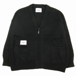 【中古】未使用品 22AW ダブルタップス WTAPS PALMER SWEATER アクリル ジップ ニット カーディガン