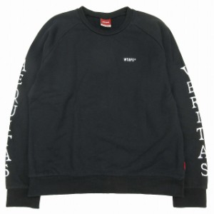 【中古】17AW ダブルタップス WTAPS V=A VERITAS/AEQUITAS SWEAT SHIRT クルーネック スウェット トレーナー ロゴ