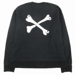 【中古】17AW ダブルタップス WTAPS クロスボーン バックプリント クルーネック スウェット トレーナー