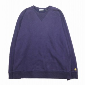 【中古】カーハート carhartt CHASE SWEAT SHIRT チェイス スウェット シャツ 長袖 ロゴ 刺繍 クルーネック 丸首