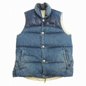 【中古】レミレリーフ × ビームスプラス REMI RELIEF × BEAMS PLUS 別注 Denim Down Vest デニム ダウン ベスト