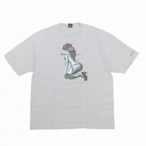 【中古】美品 バックチャンネル BACK CHANNEL ガール プリント クルーネック Tシャツ カットソー トップス 半袖 XL