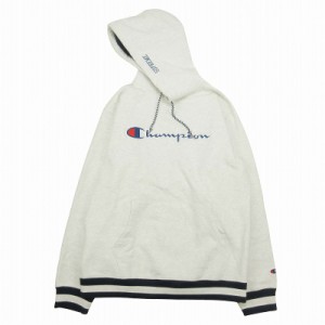 【中古】15SS シュプリーム × チャンピオン SUPREME × Champion スウェット プルオーバー パーカー 長袖 ロゴ 刺繍