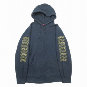 【中古】17SS シュプリーム SUPREME Sleeve Arc Hooded Sweatshirt スリーブ アーチ ロゴ スウェット パーカー