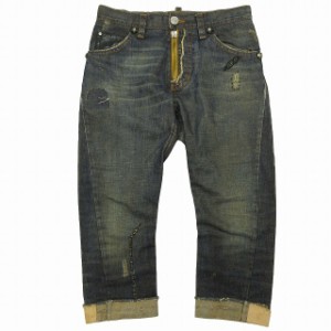 【中古】ディースクエアード DSQUARED2 faith ダメージ加工 クロップド デニム パンツ リペア加工 ジーンズ ♪3