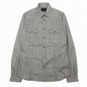 【中古】美品 ディーゼルブラックゴールド DIESEL BLACK GOLD シャンブレー ウエスタン シャツ 長袖 デニム ♪3