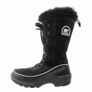 【中古】ソレル SOREL TIVOLI HIGH BOOTS ティボリ ハイ ウィンターブーツ ウォータープルーフ 裏ボア 24.0 黒/♪3 