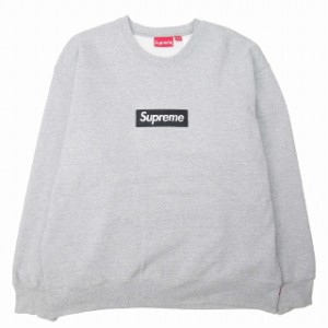 【中古】美品 22aw シュプリーム Box Logo Crewneck Sweatshirt ボックスロゴ 刺繍 クルーネック スウェット シャツ