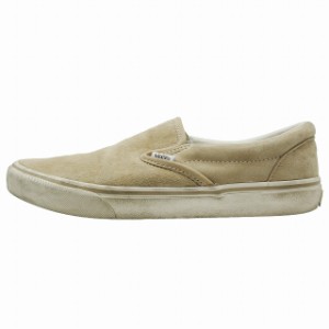 【中古】バンズ VANS V98SCL スエード スリッポン スニーカー SLIP ON ローカット シューズ 27.5cm ベージュ BLM4